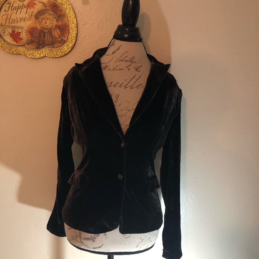 Tahari Brown Velvet Blazer Sz. M